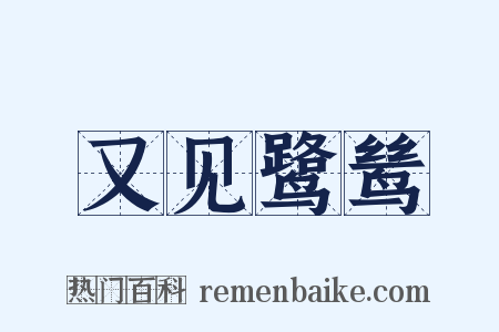 又见鹭鸶是什么意思的图片